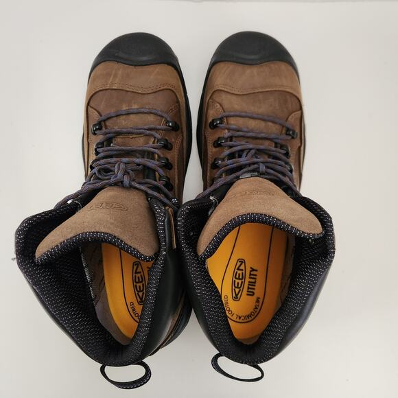 KEEN Utility Mens Work Boots, Bison/Ensign Blue, 14 US
